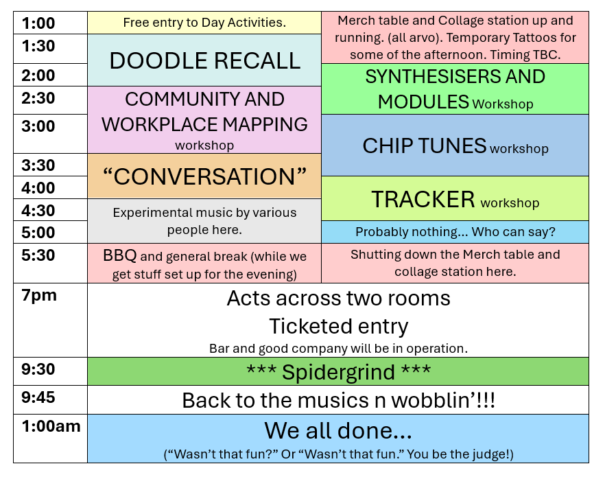 spidergrind schedule
